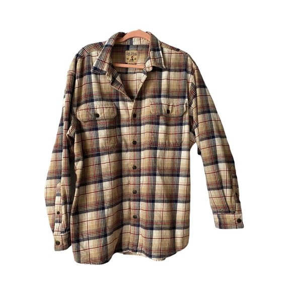 Redhead Men's Long Sleeve Shacket Button-Down Shirt Plaid Multi Size 2XL - Picture 1 of 7